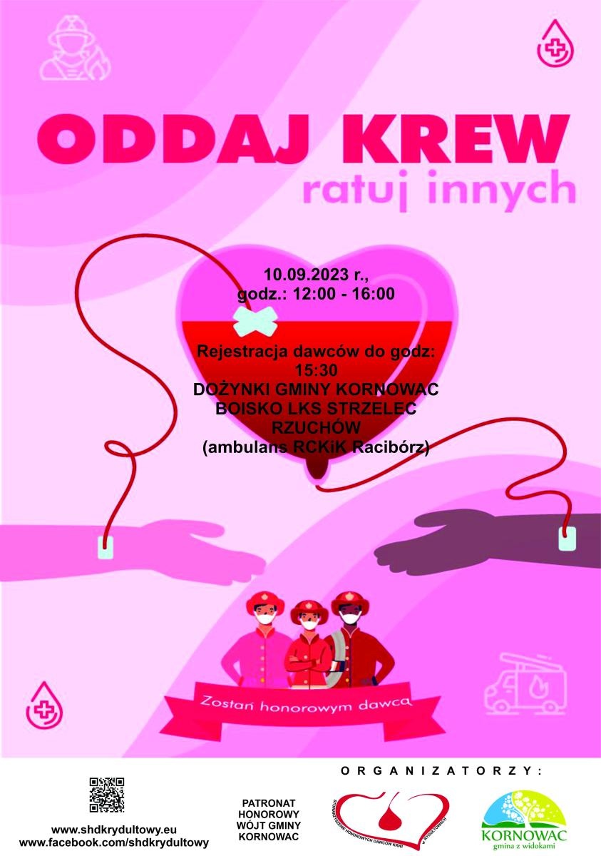 Zdjęcie w galerii na portalu naszraciborz.pl: Na dożynkach w gm. Kornowac będzie można oddać krew wiadomości z regionu