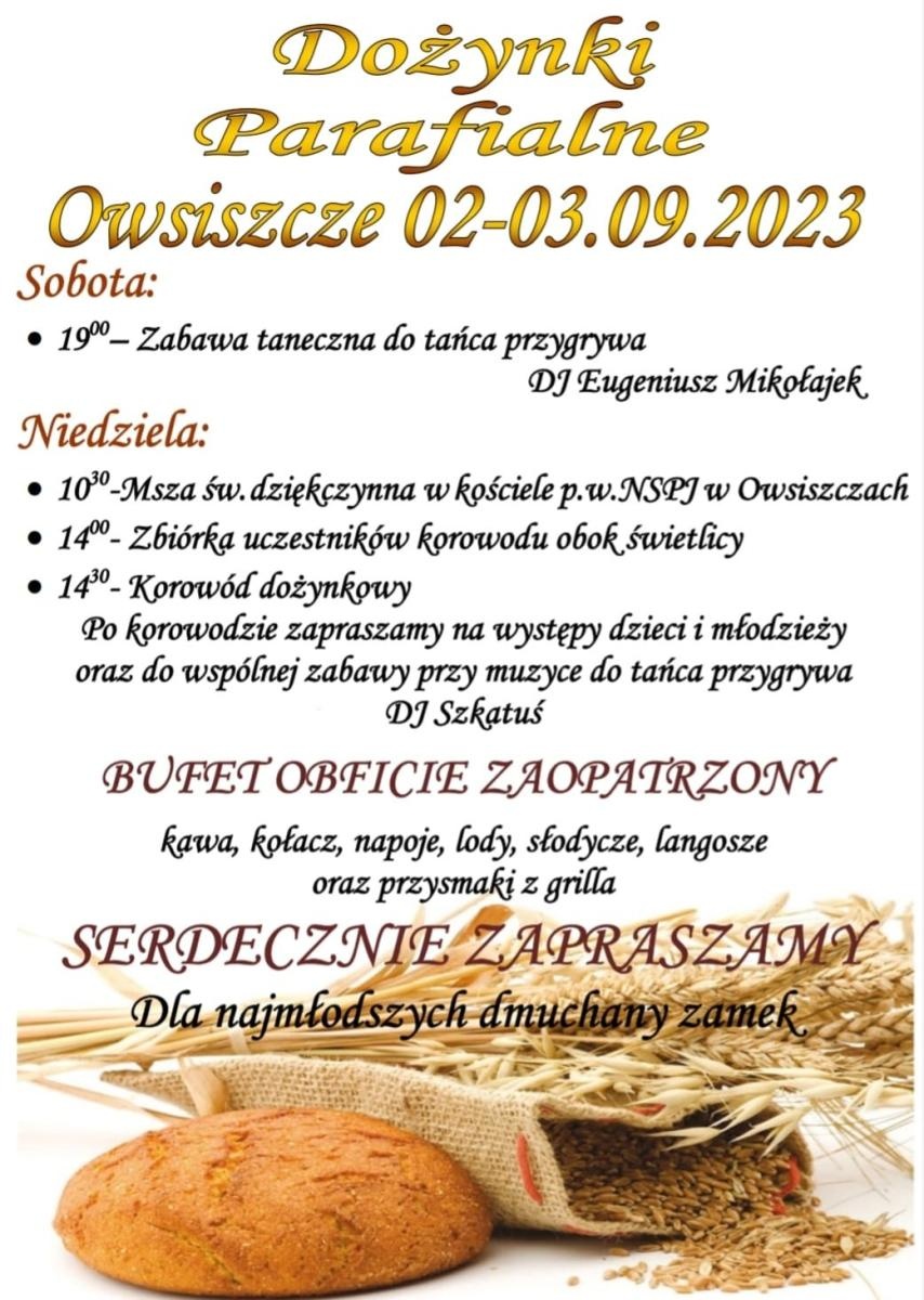 Zdjęcie w galerii na portalu naszraciborz.pl: Gdzie w ten weekend na dożynki wiadomości z regionu