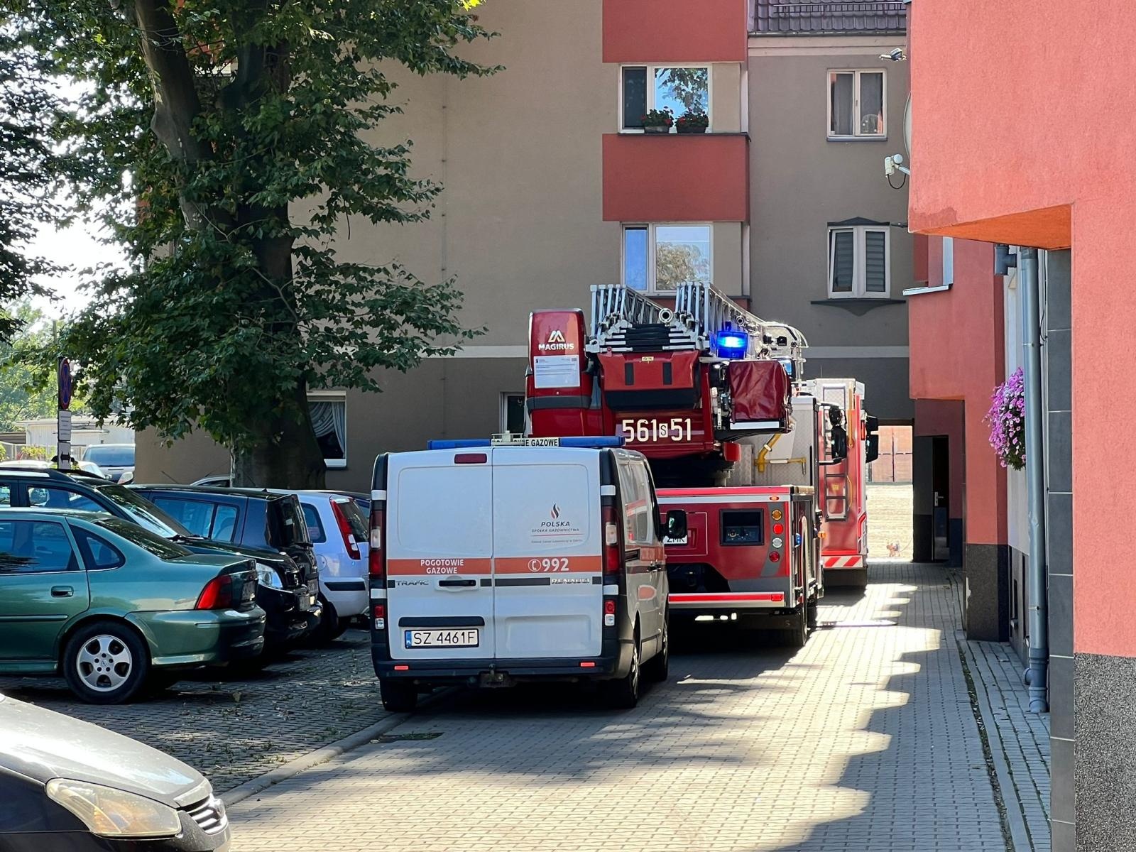 Zdjęcie w galerii na portalu naszraciborz.pl: Strażacka akcja przy Kościuszki. W akcji pięć zastępów [FOTO] wiadomości z regionu