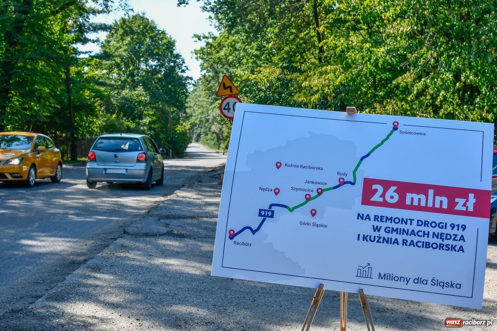 Zdjęcie w galerii na portalu naszraciborz.pl: Lasy Państwowe wsparły remont DW 919 Racibórz-Rudy wiadomości z regionu