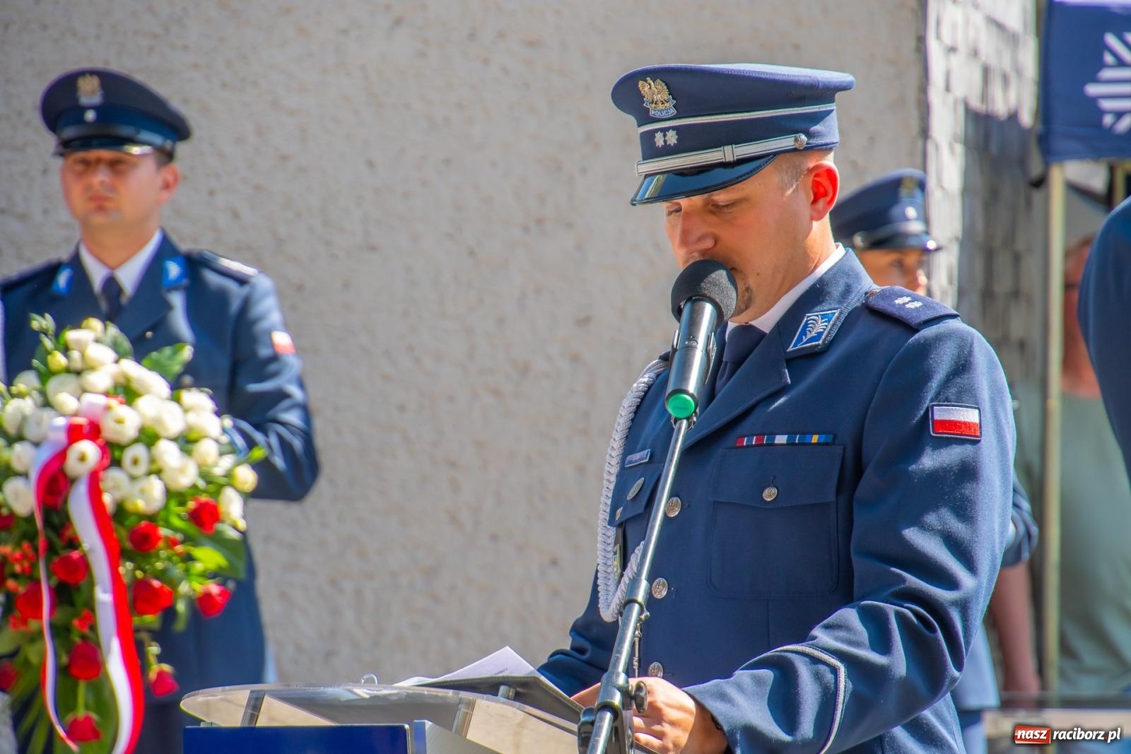 Zdjęcie w galerii na portalu naszraciborz.pl: Odsłonięto obelisk upamiętniający śp. aspiranta Michała Kędzierskiego [FOTO i WIDEO] wiadomości z regionu