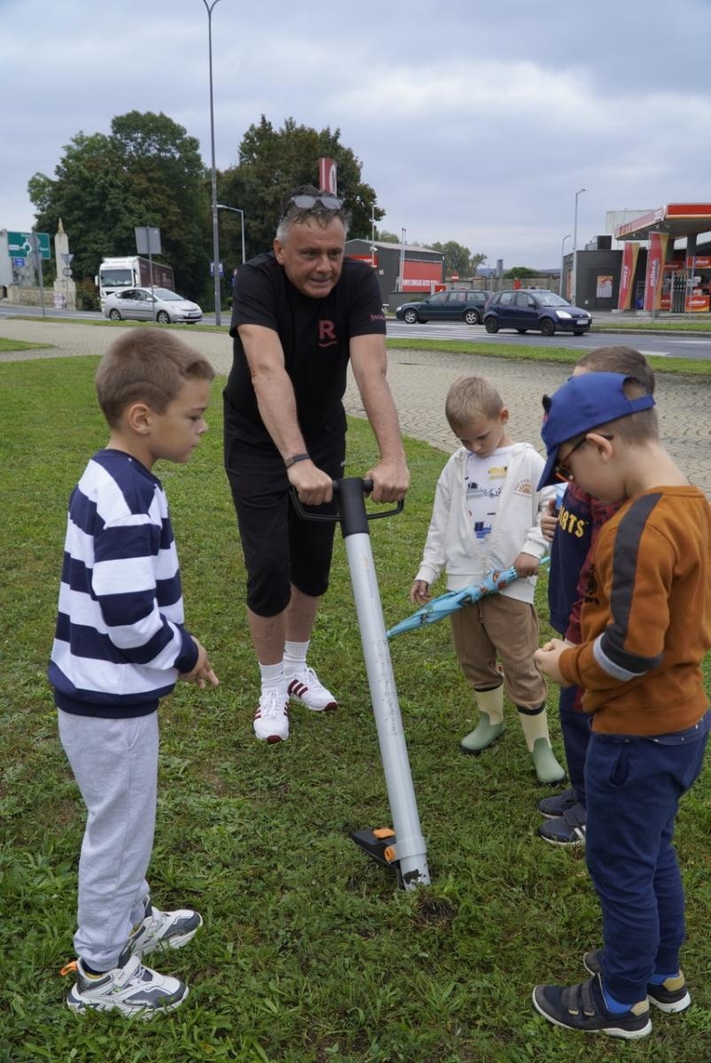 Zdjęcie w galerii na portalu naszraciborz.pl: Miasto wraz z dziećmi i mieszkańcami zasadziło krokusy wiadomości z regionu