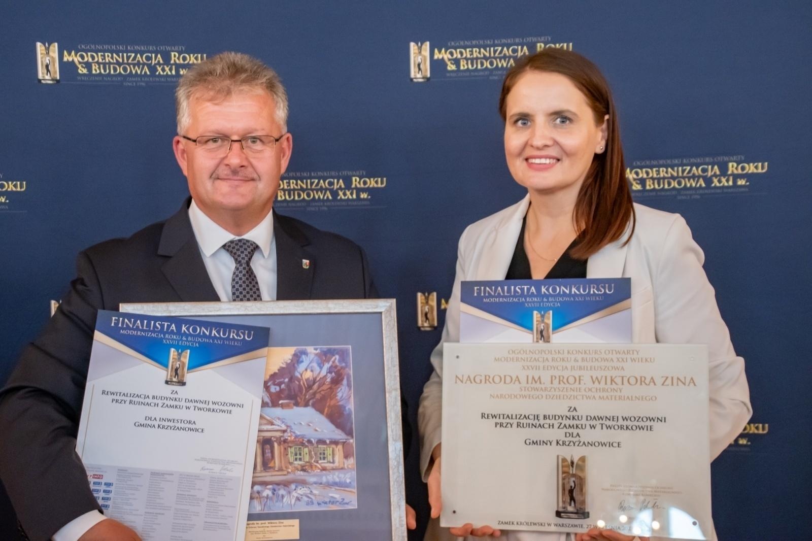 Zdjęcie w galerii na portalu naszraciborz.pl: Nagroda im. prof. Wiktora Zina dla Gminy Krzyżanowice wiadomości z regionu