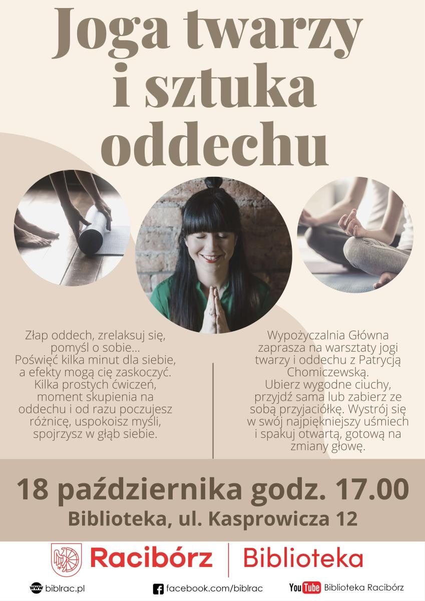 Zdjęcie w galerii na portalu naszraciborz.pl: Złap oddech z biblioteką! Zaproszenie na warsztaty jogi twarzy i oddechu wiadomości z regionu