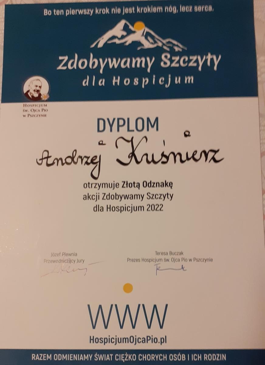 Zdjęcie w galerii na portalu naszraciborz.pl: Raciborzanie w akcji Zdobywamy Szczyty dla Hospicjum Ojca Pio wiadomości z regionu