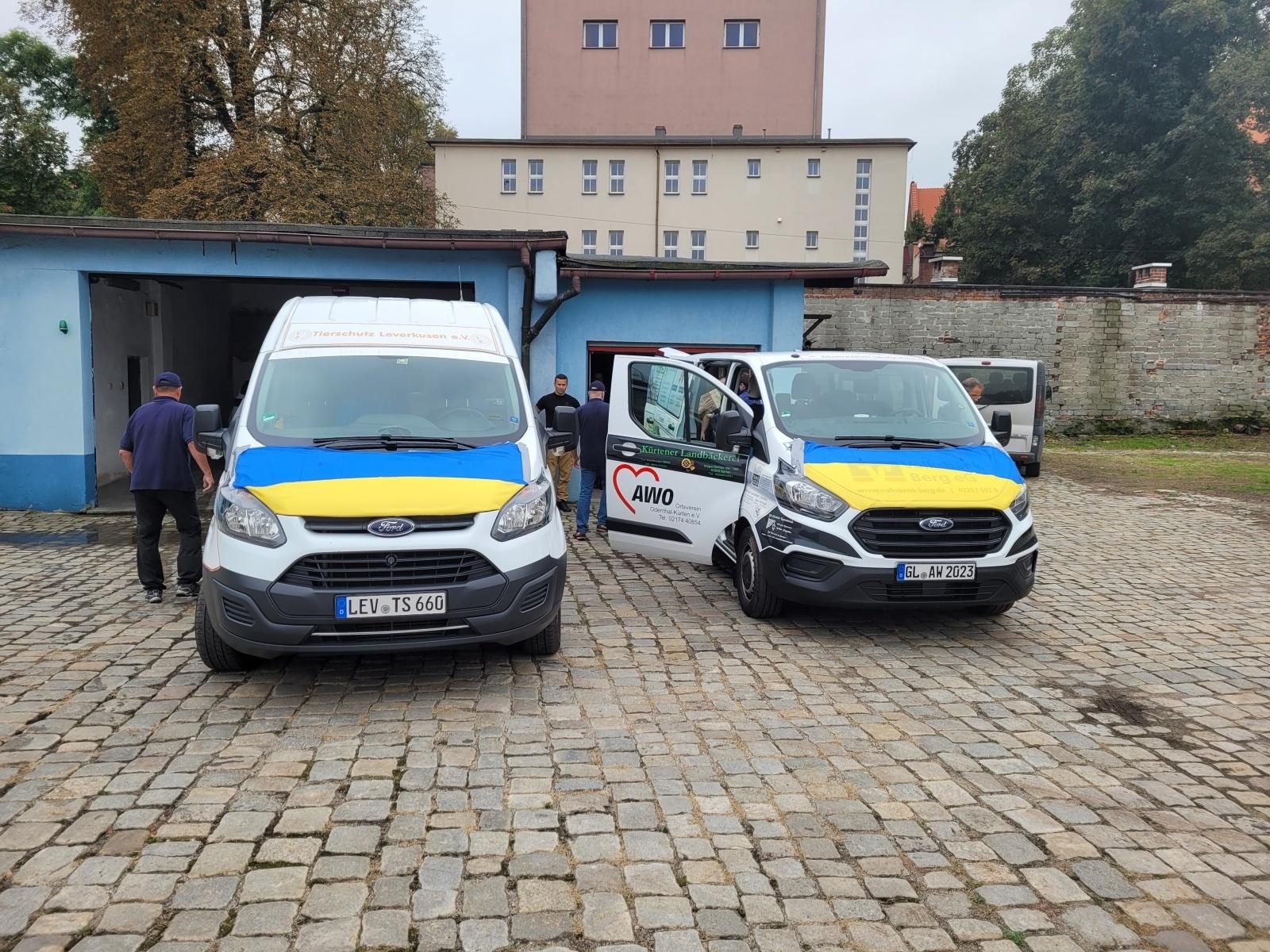 Zdjęcie w galerii na portalu naszraciborz.pl: Miasta Partnerskie Racibórz i Leverkusen łączą siły dla Ukrainy wiadomości z regionu