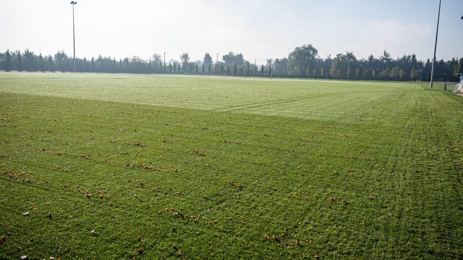 Zdjęcie w galerii na portalu naszraciborz.pl: Stadion przy Srebrnej ma blisko dwa hektary nowej murawy wiadomości z regionu
