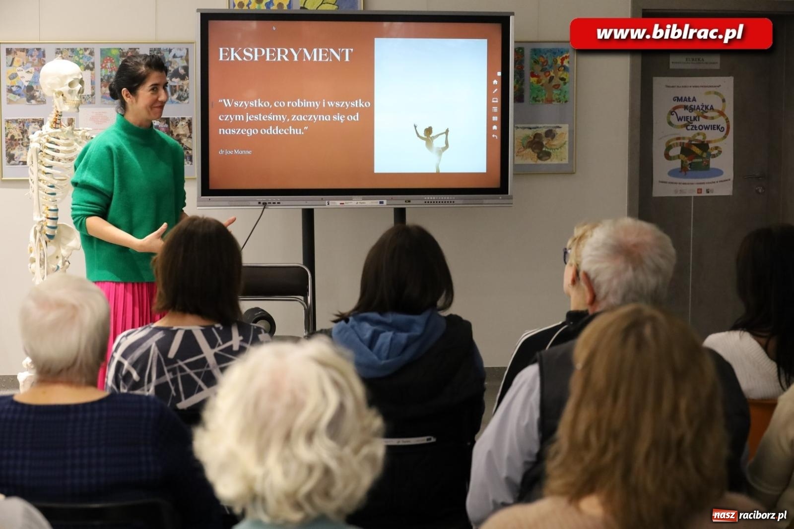 Zdjęcie w galerii na portalu naszraciborz.pl: Wdech i wydech z Patrycją Chomiczewską w raciborskiej bibliotece wiadomości z regionu