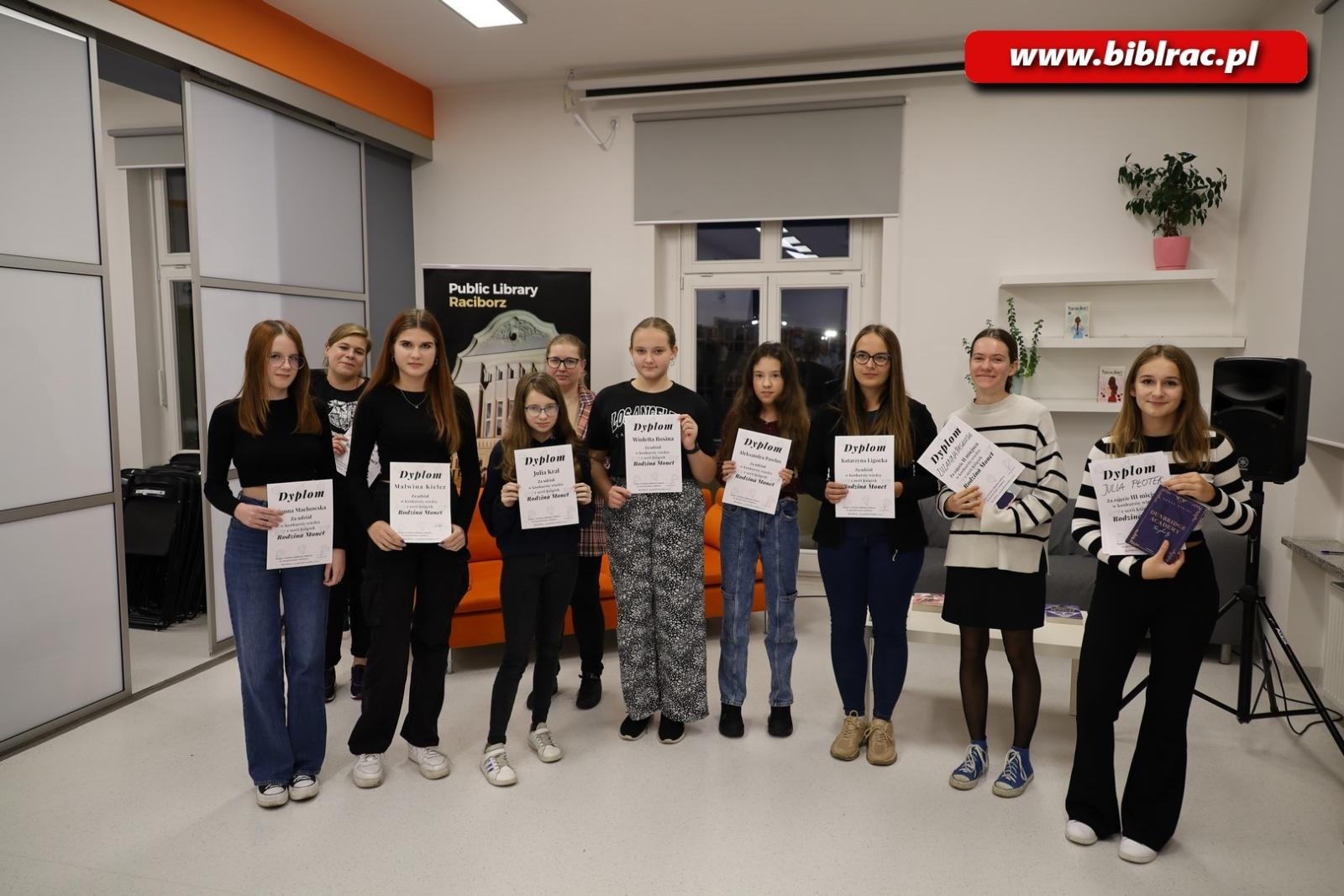 Zdjęcie w galerii na portalu naszraciborz.pl: Rodzina Monet – konkurs wiedzy w raciborskiej bibliotece wiadomości z regionu