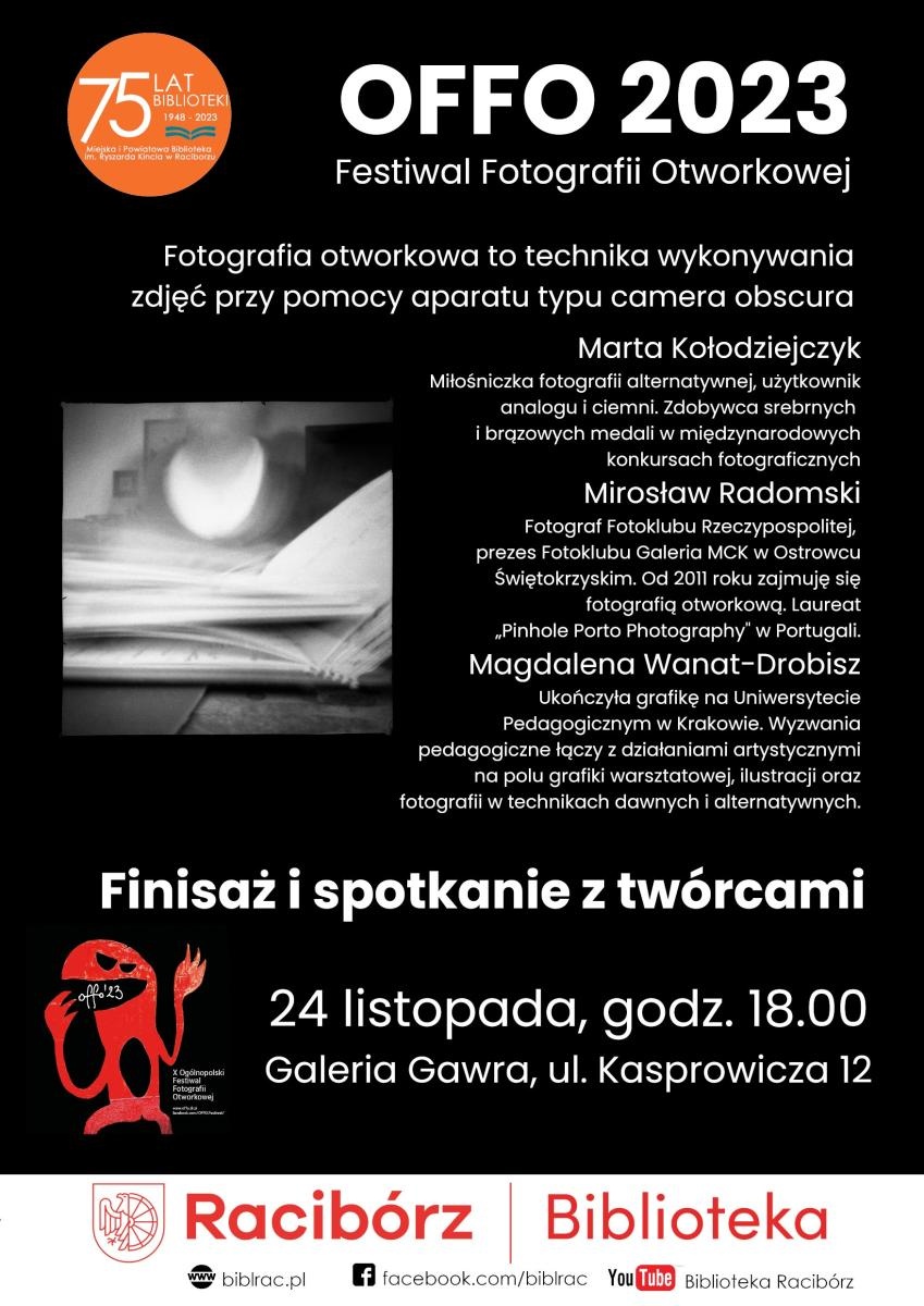 Zdjęcie w galerii na portalu naszraciborz.pl: Festiwal Fotografii Otworkowej OFFO 2023 dotarł do raciborskiej biblioteki wiadomości z regionu