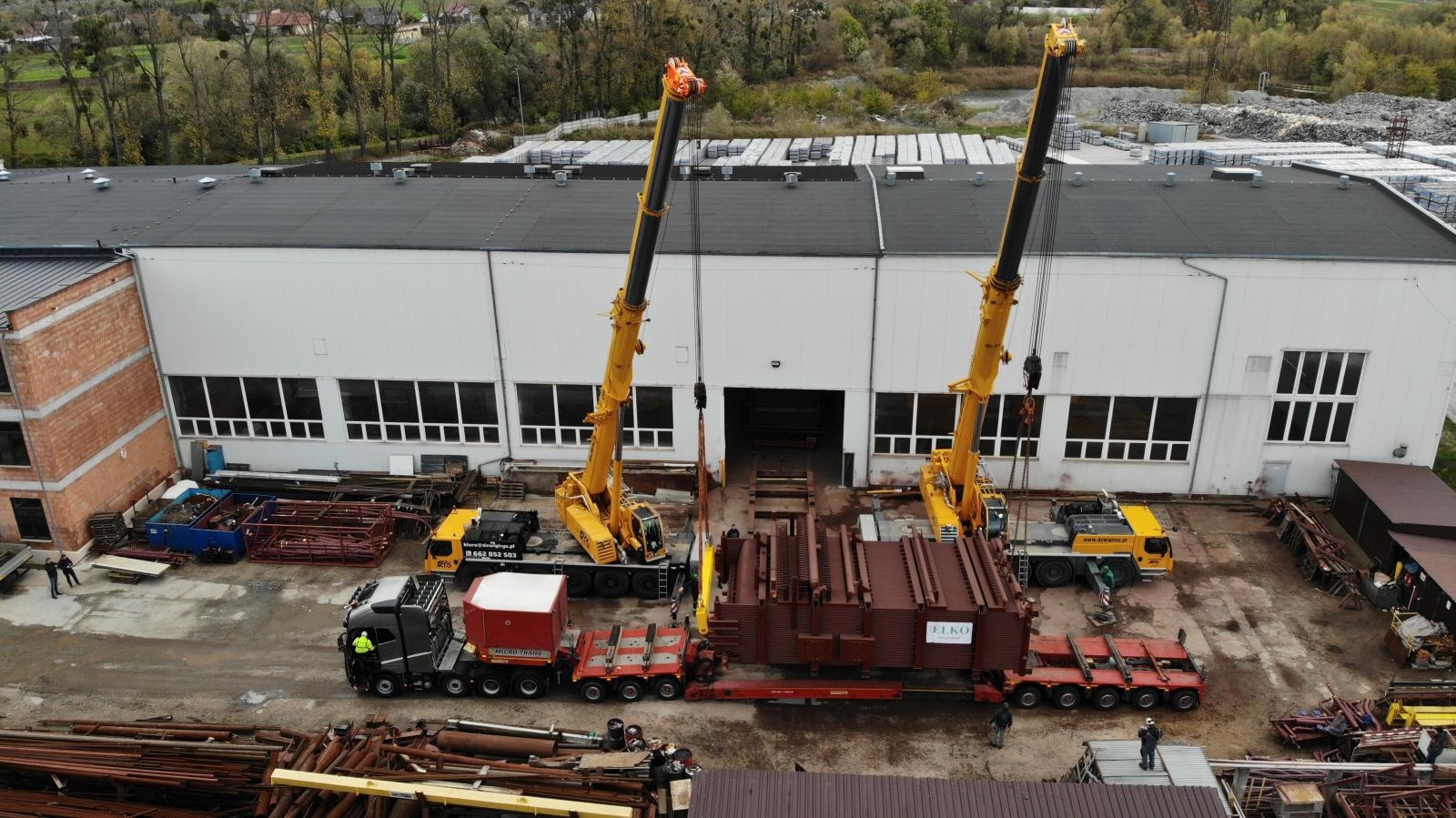 Zdjęcie w galerii na portalu naszraciborz.pl: Dziś w nocy z raciborskiego ELKO ruszy transport wielkogabarytowy dwóch kotłów wiadomości z regionu