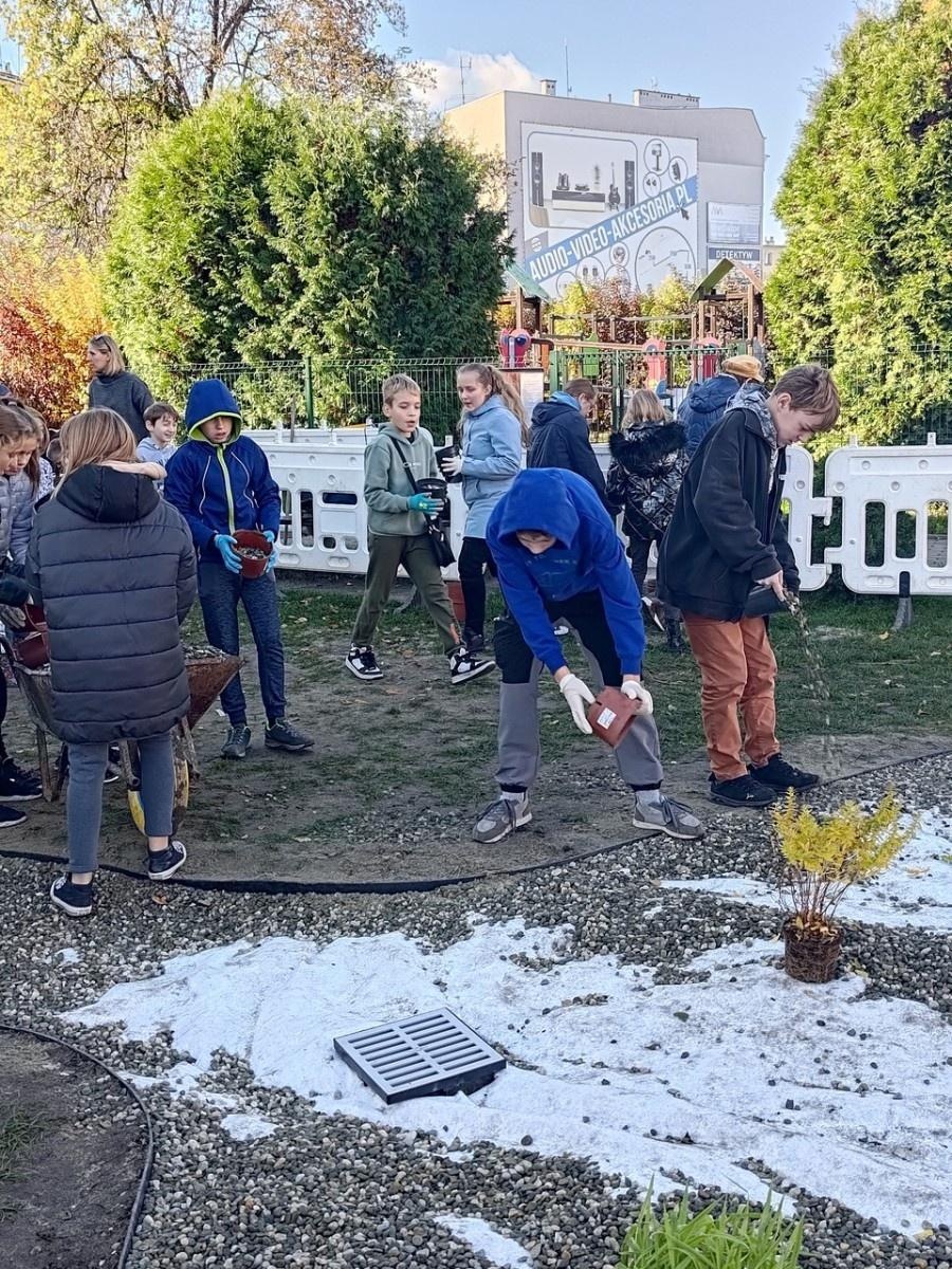 Zdjęcie w galerii na portalu naszraciborz.pl: W Raciborzu powstał ogród deszczowy przy SP13 wiadomości z regionu