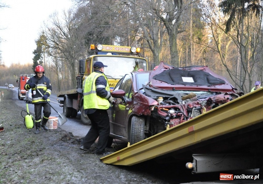 Zdjęcie w galerii na portalu naszraciborz.pl: Czołowe zderzenie w Lesie Kobyla wiadomości z regionu