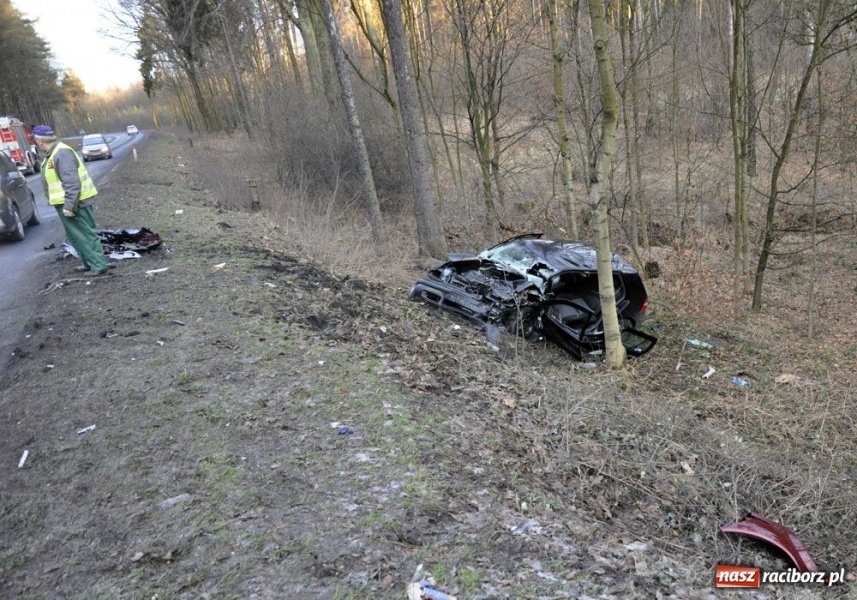 Zdjęcie w galerii na portalu naszraciborz.pl: Czołowe zderzenie w Lesie Kobyla wiadomości z regionu