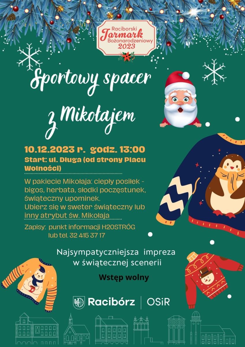 Zdjęcie w galerii na portalu naszraciborz.pl: OSiR zaprasza na spacer ze św. Mikołajem wiadomości z regionu