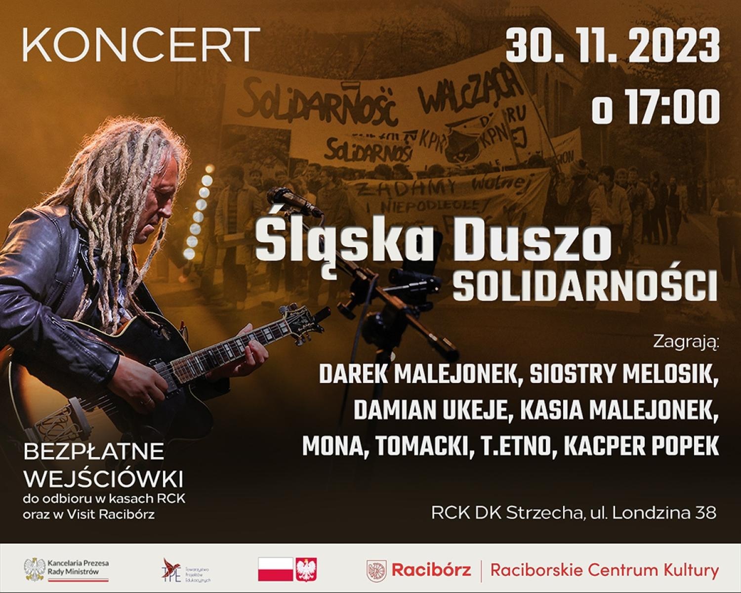 Zdjęcie w galerii na portalu naszraciborz.pl: Śląska Duszo Solidarności! Malejonek zagra w Raciborzu [GRATIS WEJŚCIÓWKI] wiadomości z regionu