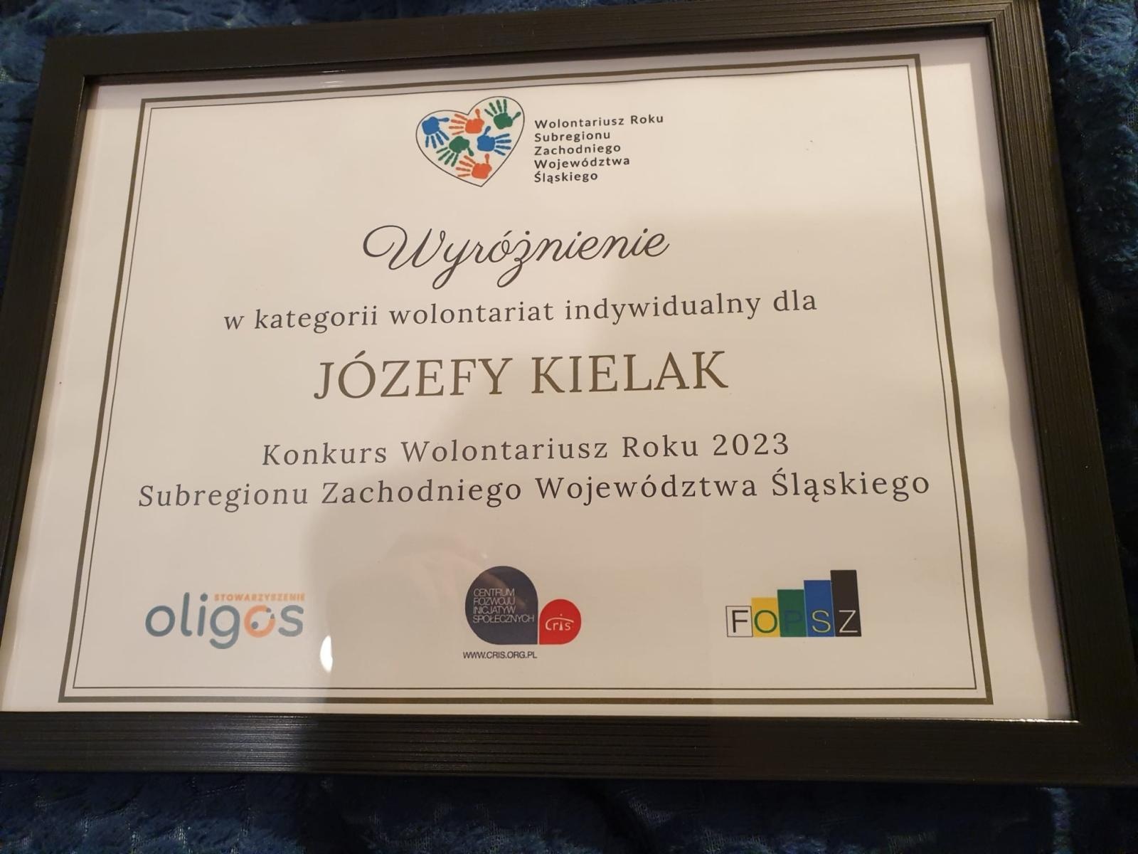 Zdjęcie w galerii na portalu naszraciborz.pl: Raciborzanka wyróżniona w konkursie Wolontariusz Roku 2023 wiadomości z regionu