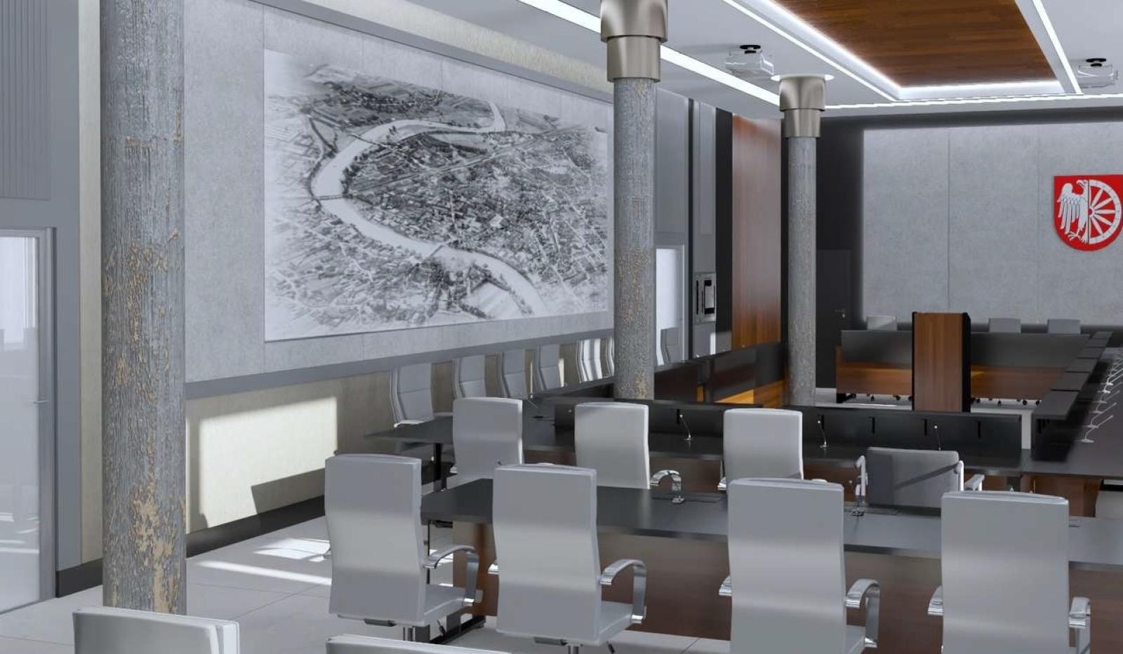 Zdjęcie w galerii na portalu naszraciborz.pl: Sala obrad w ratuszu przejdzie gruntowną modernizację. Tak będzie wyglądała [WIZUALIZACJE] wiadomości z regionu