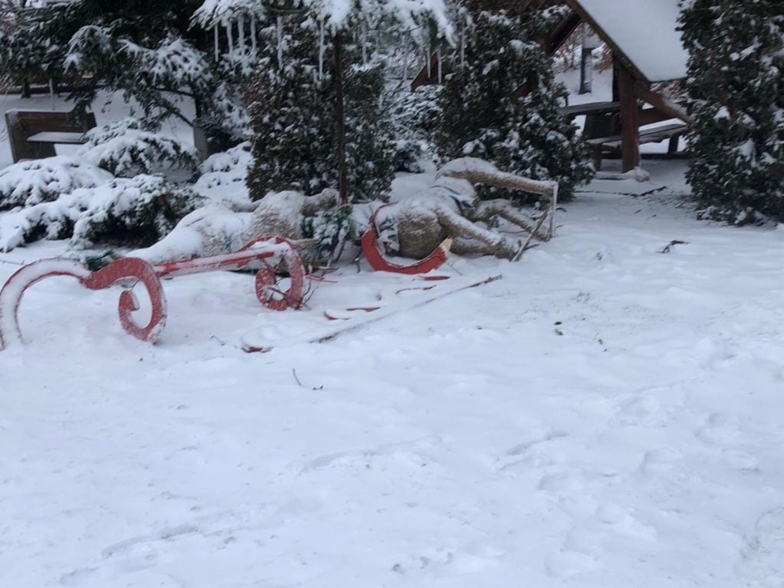 Zdjęcie w galerii na portalu naszraciborz.pl: Nocna dewastacja w Krzyżanowicach. Wandale nie oszczędzili świątecznych dekoracji wiadomości z regionu