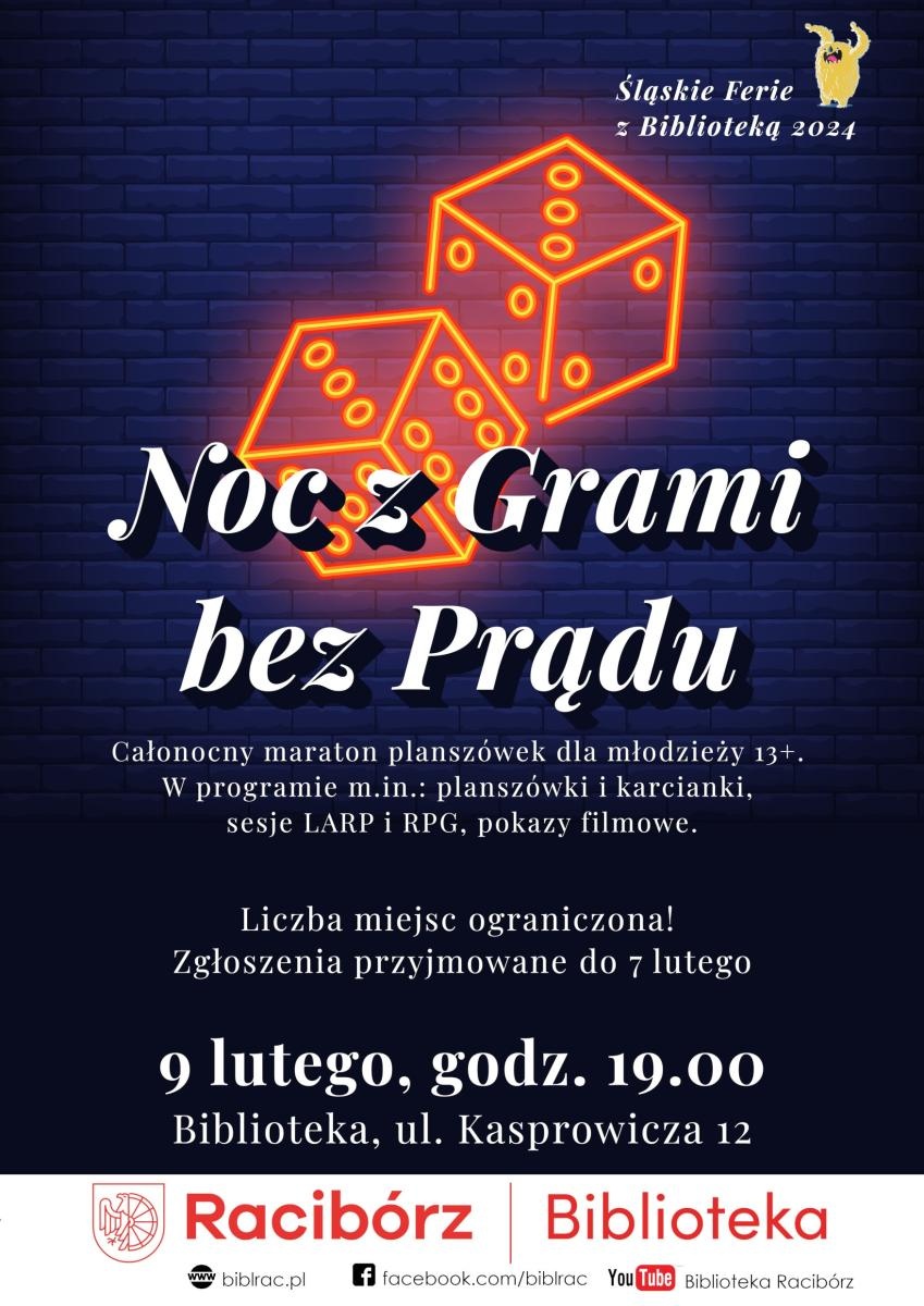 Zdjęcie w galerii na portalu naszraciborz.pl: Ruszyły zapisy na Noc z Grami bez Prądu wiadomości z regionu