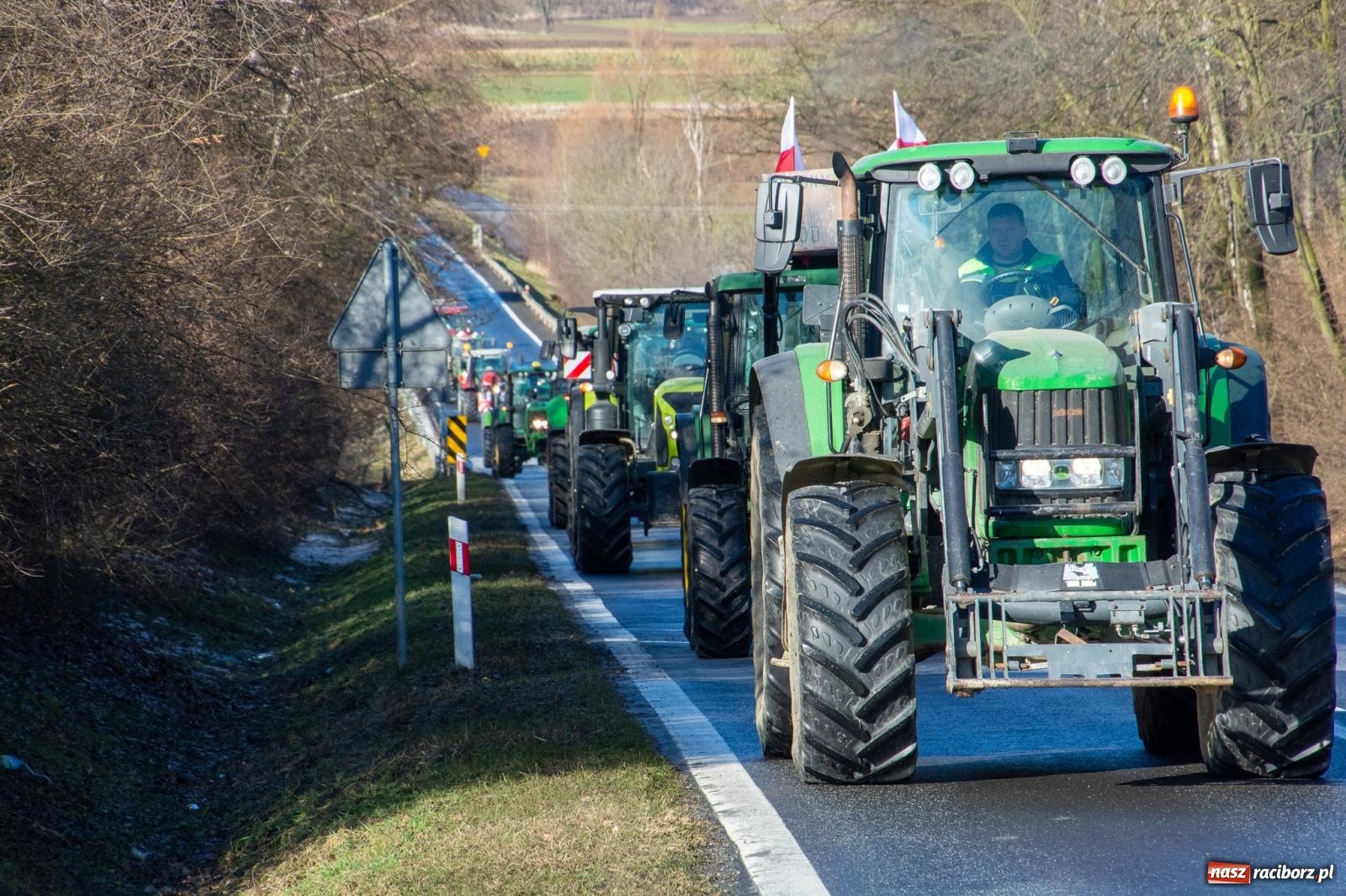 Zdjęcie w galerii na portalu naszraciborz.pl: Głód poczujesz, rolnika uszanujesz. Ponad setka maszyn wyjechała na DK 45 [FOTO i WIDEO] wiadomości z regionu