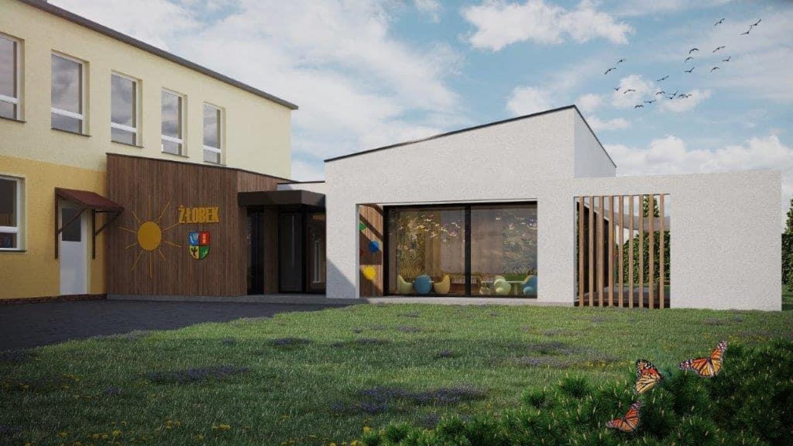 Zdjęcie w galerii na portalu naszraciborz.pl: W gminie Krzyżanowice rusza budowa drugiego żłobka wiadomości z regionu