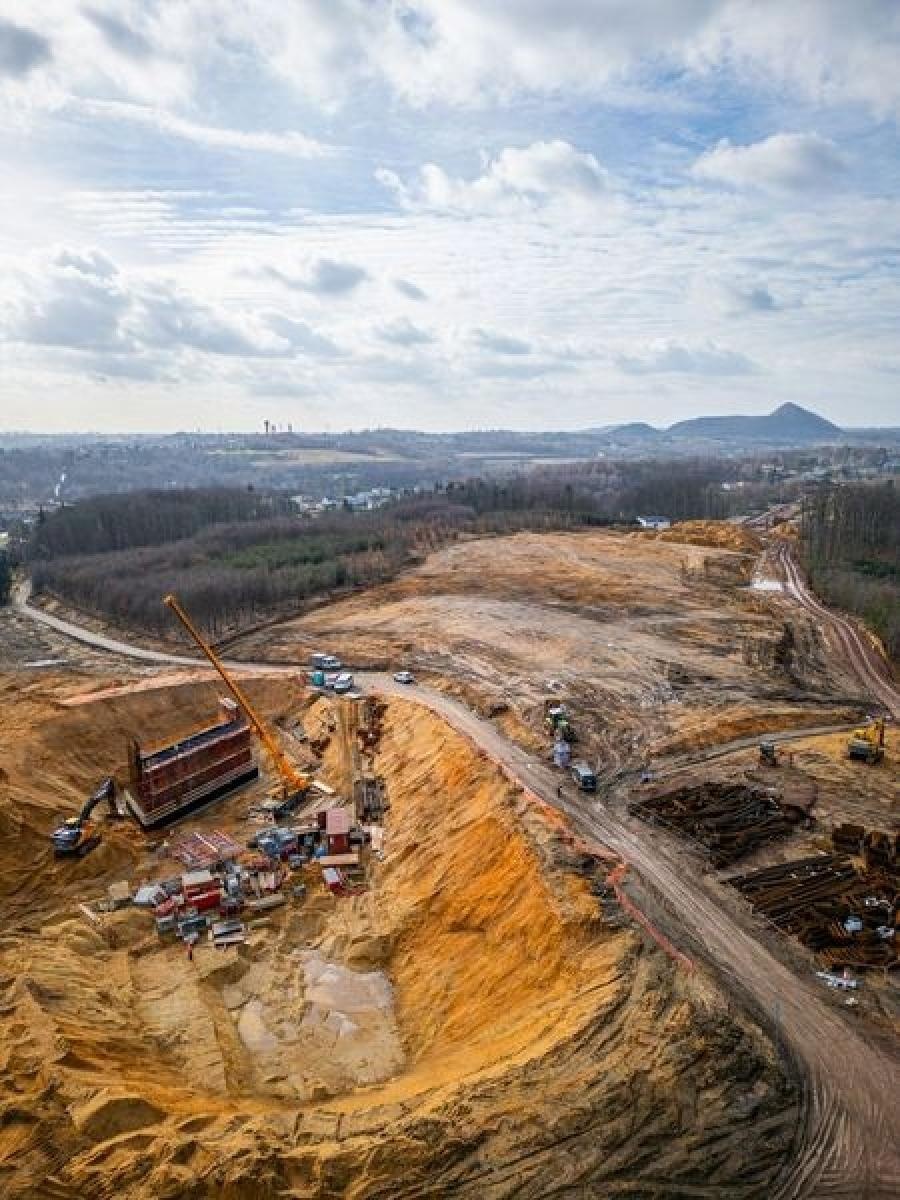 Zdjęcie w galerii na portalu naszraciborz.pl: Rybnik w szybkim tempie buduje swój odcinek drogi Racibórz-Pszczyna [FOTO] wiadomości z regionu