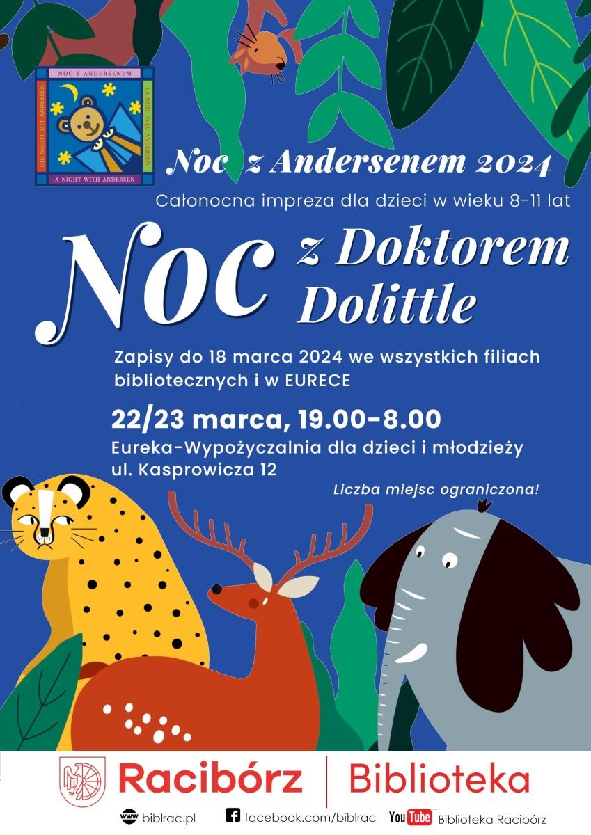 Zdjęcie w galerii na portalu naszraciborz.pl: Spędź noc w bibliotece! Ruszyły zapisy na Noc z Andersenem 2024 wiadomości z regionu