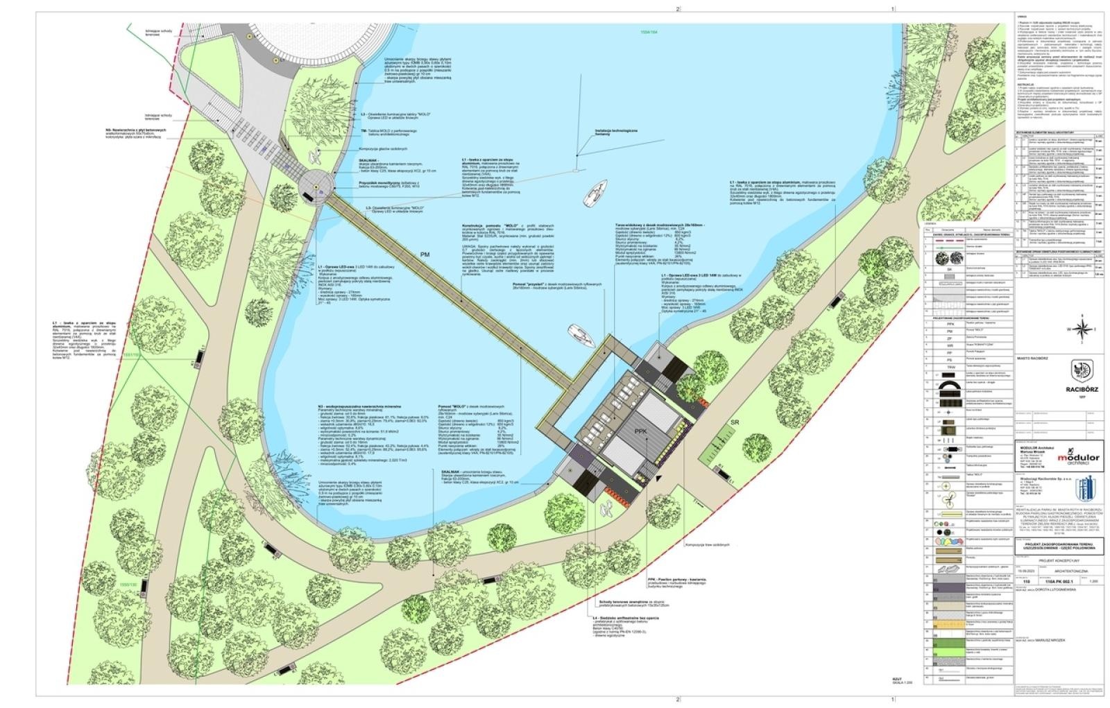 Zdjęcie w galerii na portalu naszraciborz.pl: Molo i gra świateł. Tak naczelnik miejskich inwestycji widzi park Miasta Roth po rewitalizacji [WIZUALIZACJE i WIDEO] wiadomości z regionu