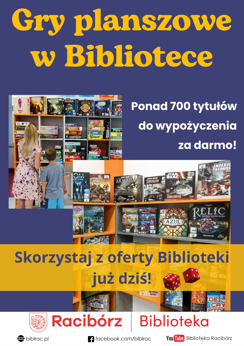 Zdjęcie w galerii na portalu naszraciborz.pl: Ponad 700 tytułów gier planszowych do wypożyczenia za darmo w raciborskiej bibliotece wiadomości z regionu