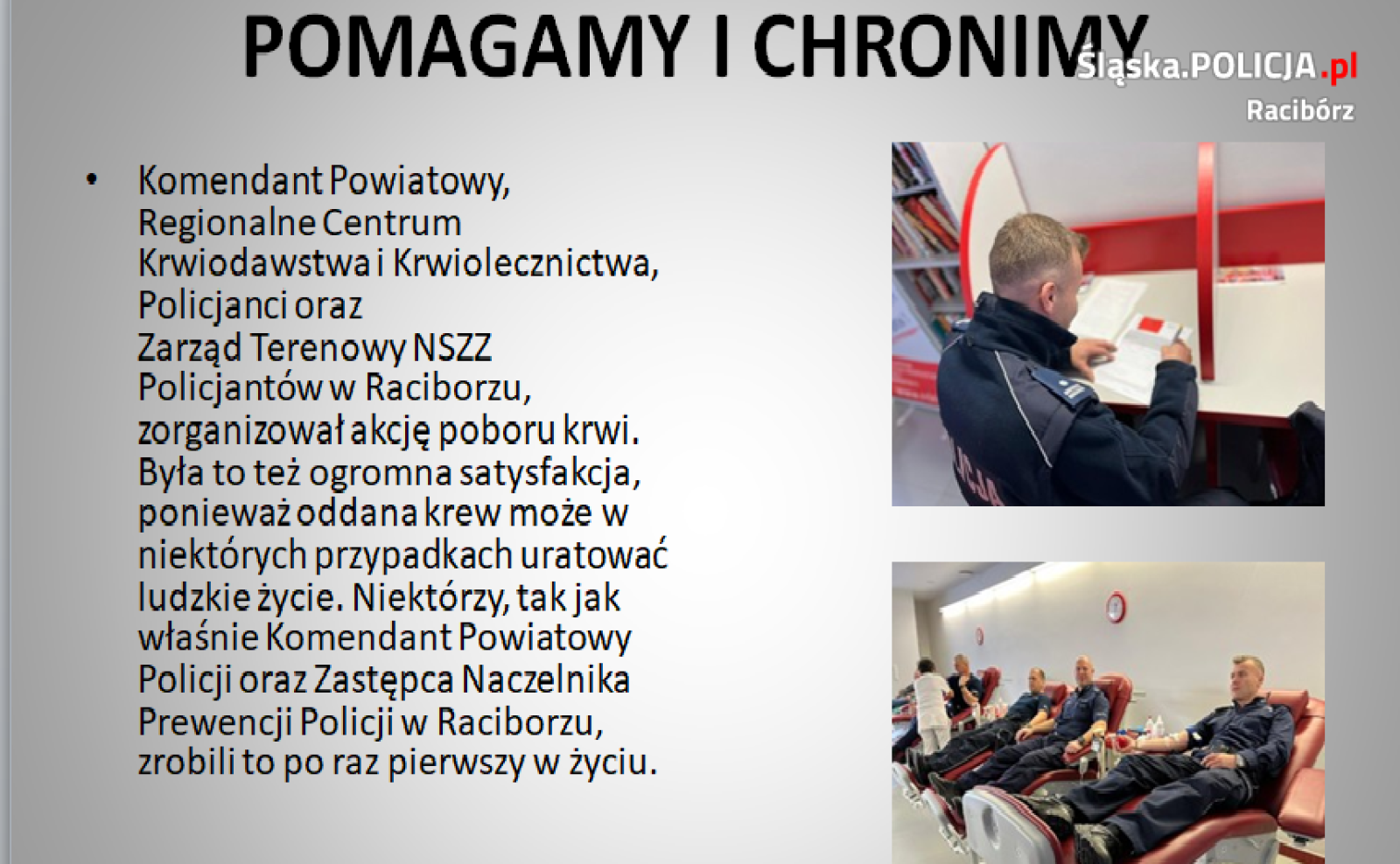 Zdjęcie w galerii na portalu naszraciborz.pl: Odprawa roczna w raciborskiej komendzie policji wiadomości z regionu