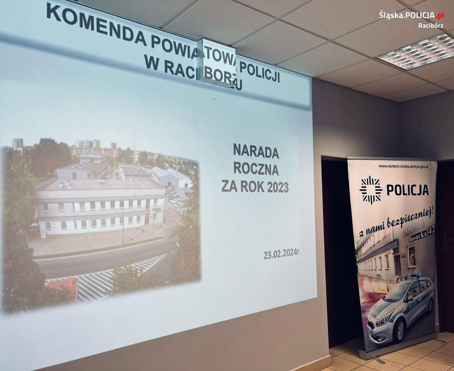 Zdjęcie w galerii na portalu naszraciborz.pl: Odprawa roczna w raciborskiej komendzie policji wiadomości z regionu