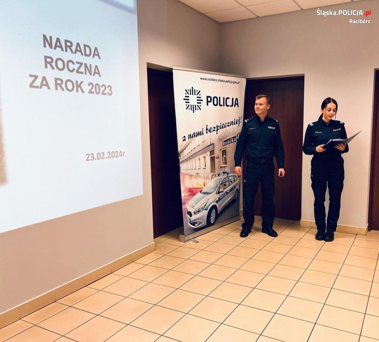 Zdjęcie w galerii na portalu naszraciborz.pl: Odprawa roczna w raciborskiej komendzie policji wiadomości z regionu