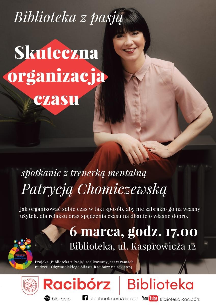 Zdjęcie w galerii na portalu naszraciborz.pl: Na Dzień Kobiet podaruj sobie czas! Biblioteka zaprasza na spotkanie z Patrycją Chomiczewską wiadomości z regionu