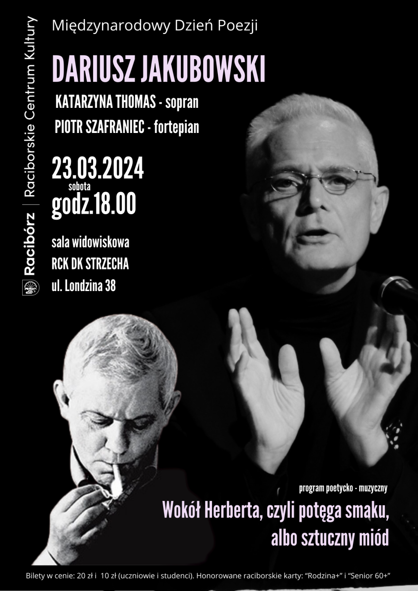 Zdjęcie w galerii na portalu naszraciborz.pl: Międzynarodowy Dzień Poezji z Dariuszem Jakubowskim wiadomości z regionu