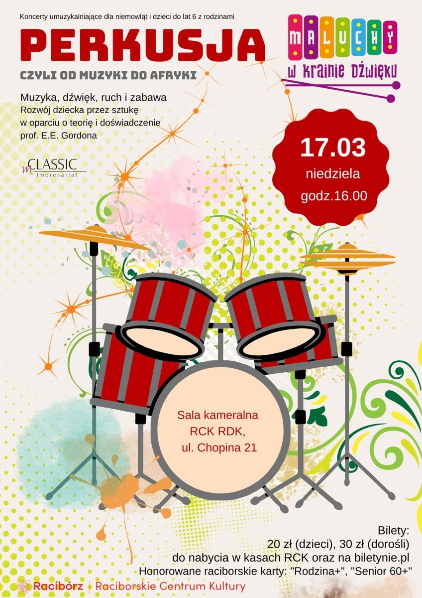 Zdjęcie w galerii na portalu naszraciborz.pl: Perkusja, czyli od klasyki do Afryki. Maluchy w krainie dźwięku zapraszają na muzyczne spotkanie wiadomości z regionu