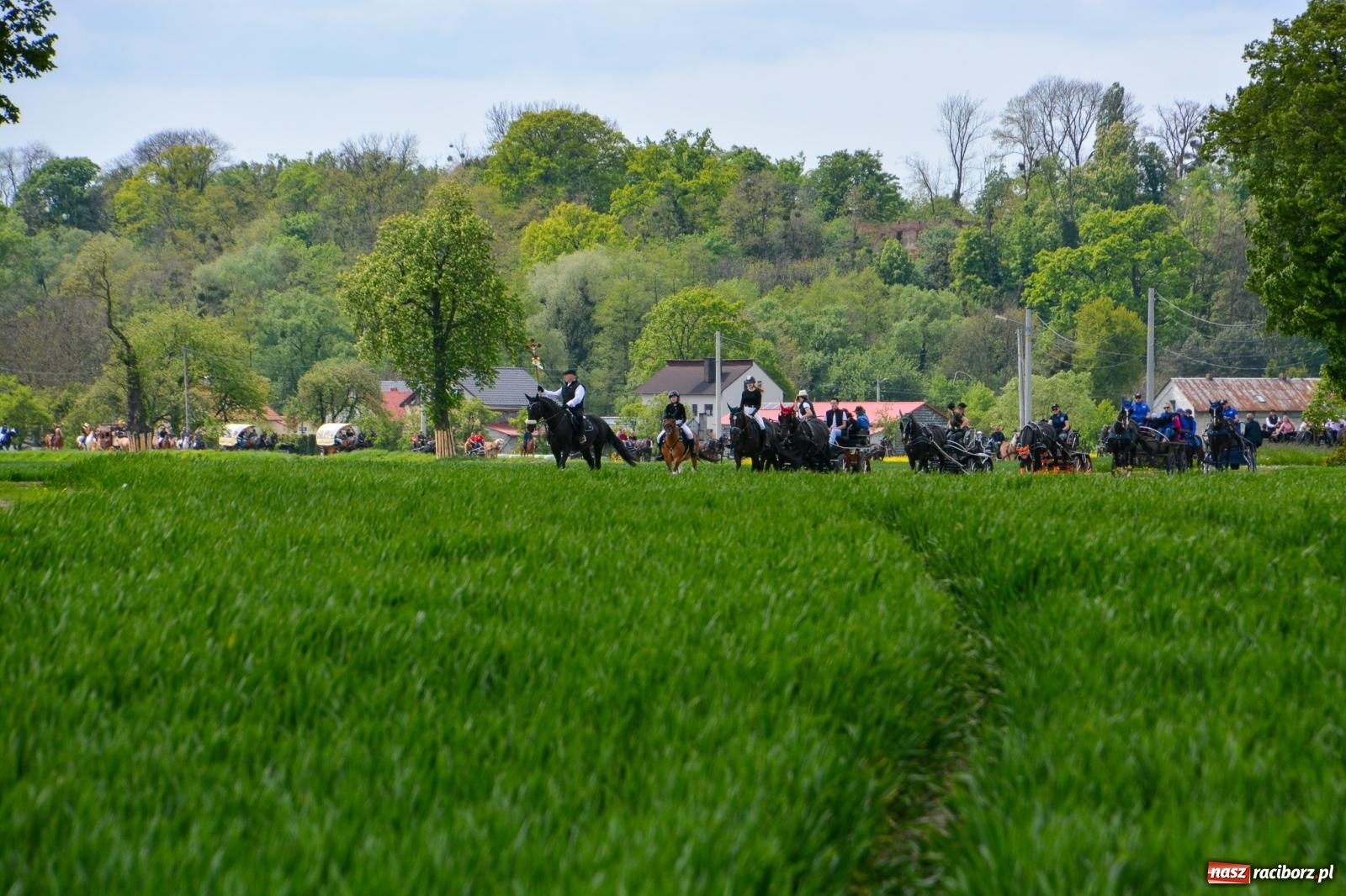 Zdjęcie w galerii na portalu naszraciborz.pl: Procesja konna w Łubowicach. Dopisała pogoda i jeźdźcy [FOTO i WIDEO] wiadomości z regionu