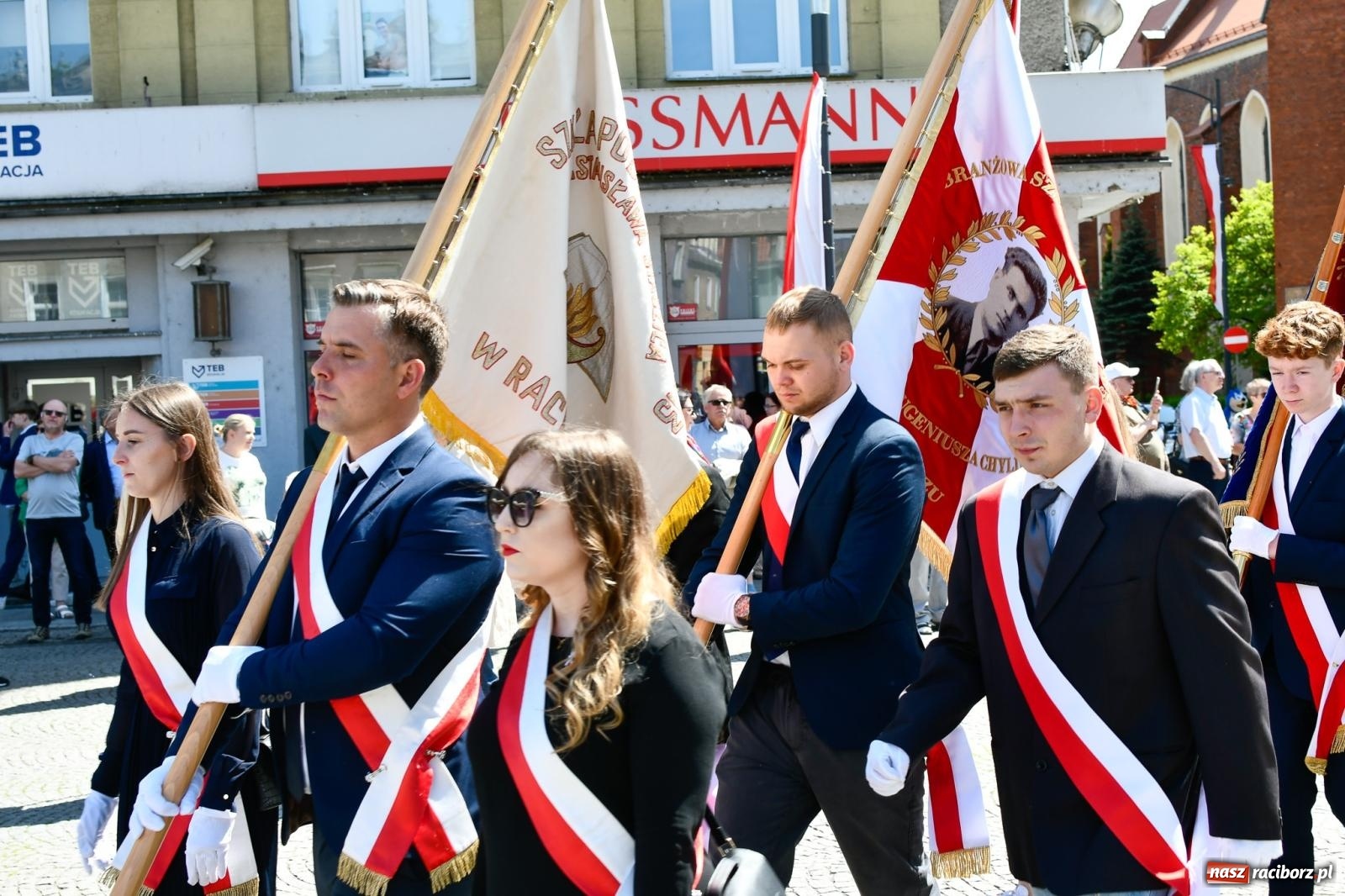 Zdjęcie w galerii na portalu naszraciborz.pl: Święto Narodowe Trzeciego Maja. Obchody w Raciborzu [FOTO i WIDEO] wiadomości z regionu