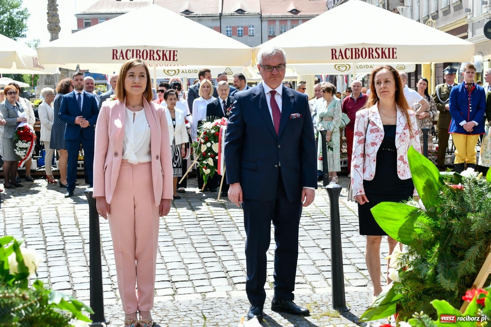 Zdjęcie w galerii na portalu naszraciborz.pl: Święto Narodowe Trzeciego Maja. Obchody w Raciborzu [FOTO i WIDEO] wiadomości z regionu