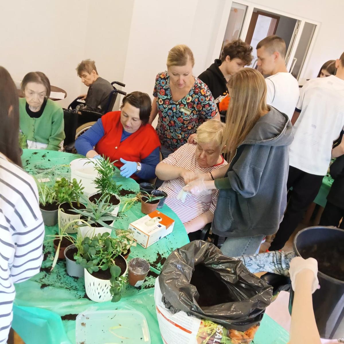 Zdjęcie w galerii na portalu naszraciborz.pl: Uczniowie Piętnastki na Warsztatach Sadzenia Kwiatów w Złotej Jesieni wiadomości z regionu