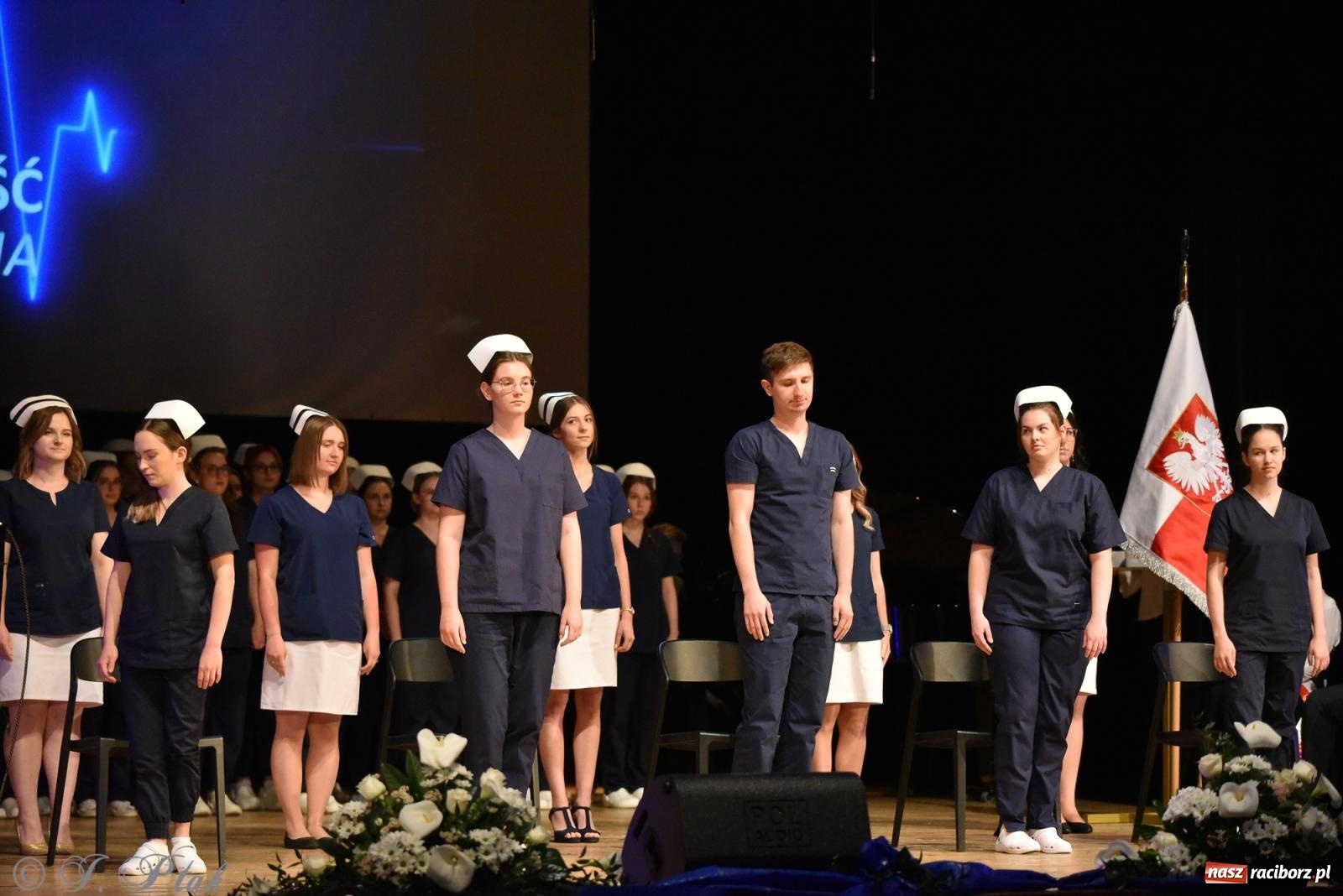 Zdjęcie w galerii na portalu naszraciborz.pl: Pierwszy stopień wtajemniczenia. Czepkowanie w raciborskiej ANS [FOTO i WIDEO] wiadomości z regionu