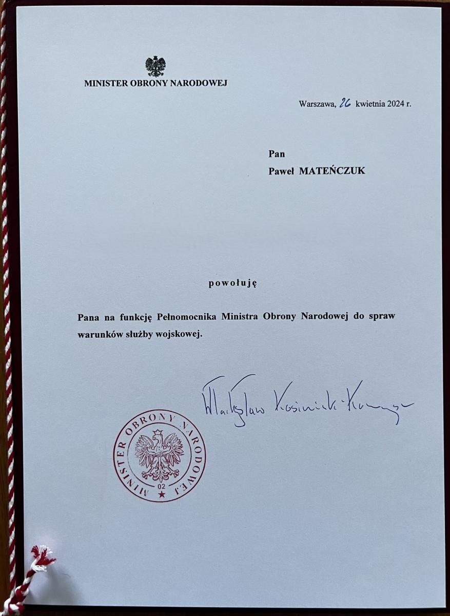 Zdjęcie w galerii na portalu naszraciborz.pl: Raciborzanin pełnomocnikiem ministra obrony wiadomości z regionu