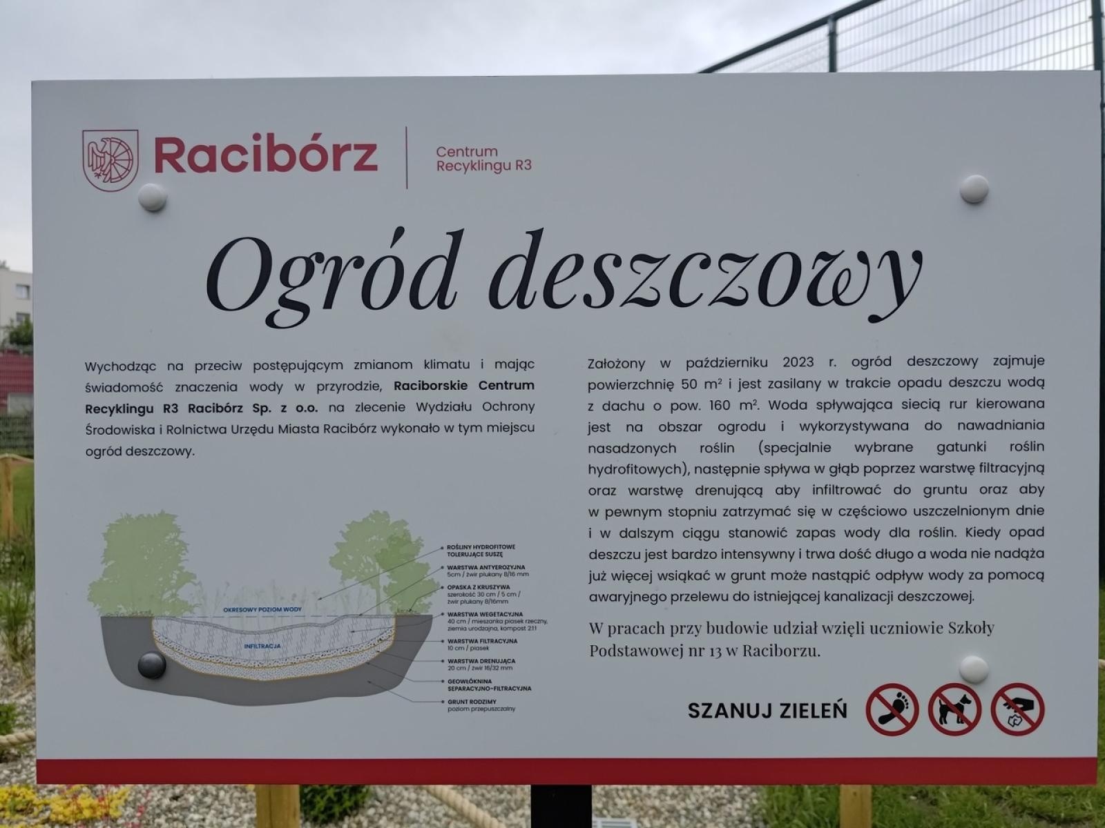 Zdjęcie w galerii na portalu naszraciborz.pl: Tak zmienił się ogród deszczowy przy SP 13 wiadomości z regionu