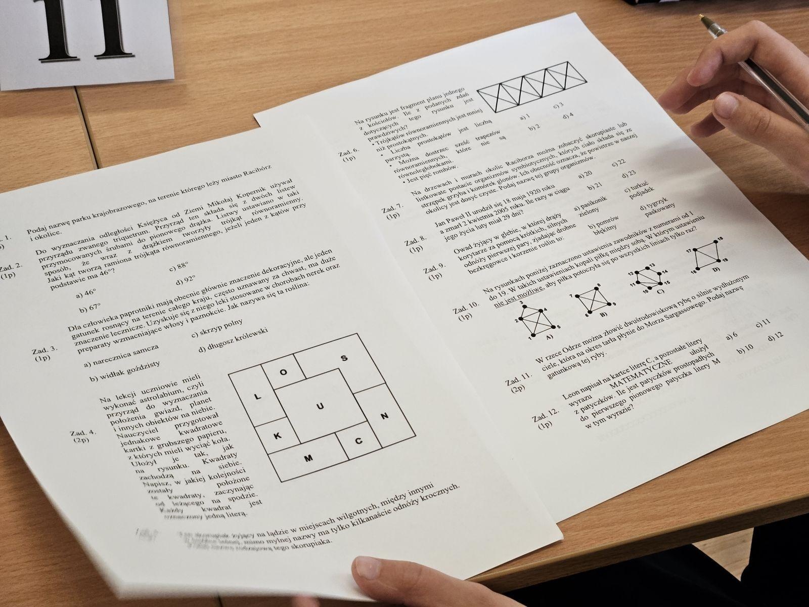 Zdjęcie w galerii na portalu naszraciborz.pl: Uczniowie szkół podstawowych sprawdzili swój zakres wiedzy z matematyki i przyrody wiadomości z regionu