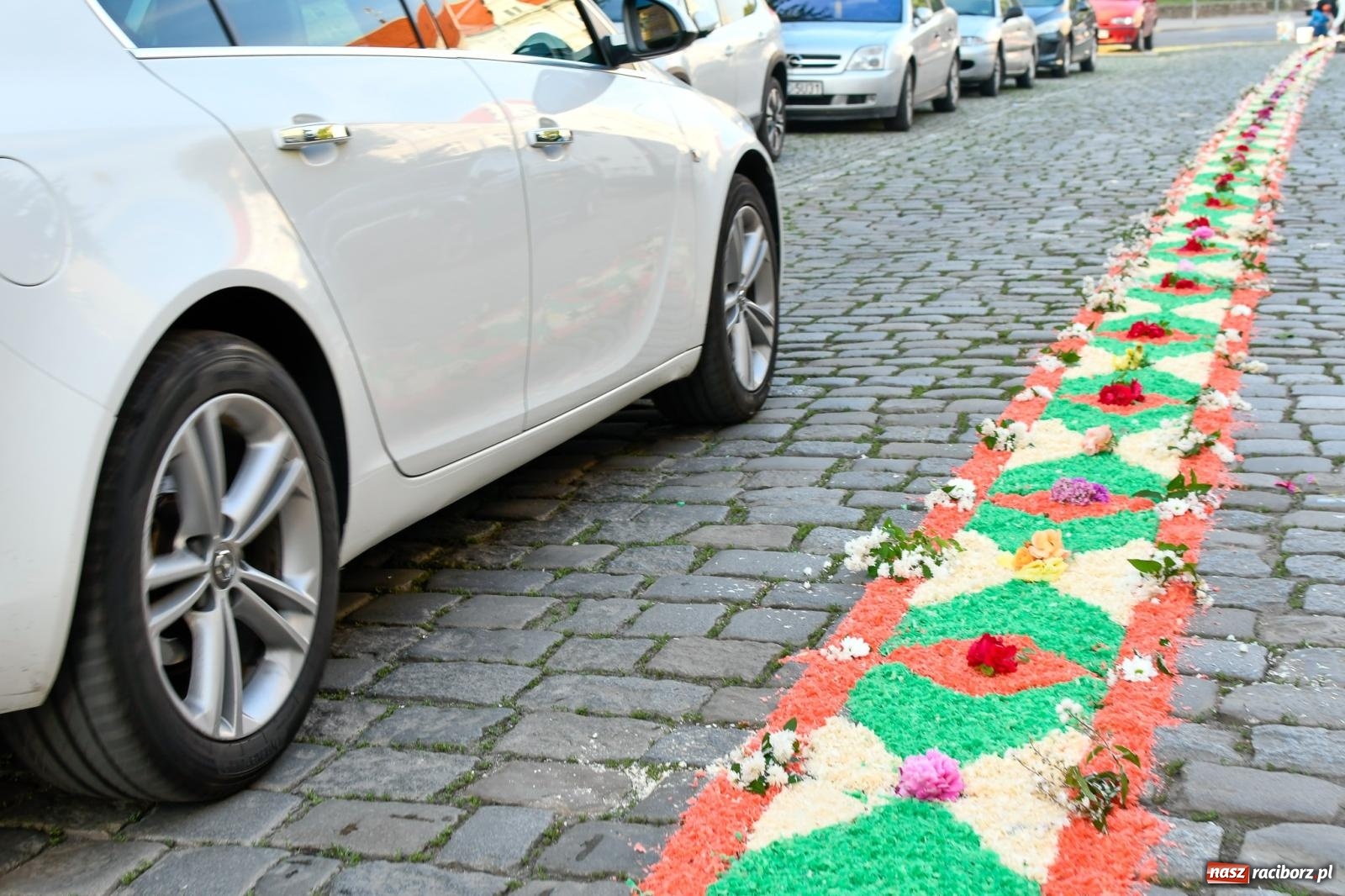Zdjęcie w galerii na portalu naszraciborz.pl: Śródmieście, Ostróg i Płonia. Wierni od rana stroili ulice [FOTO i WIDEO] wiadomości z regionu