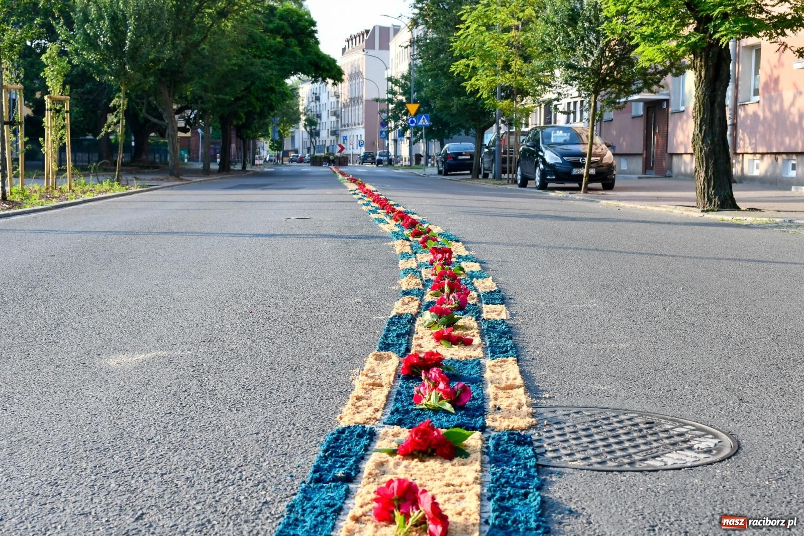 Zdjęcie w galerii na portalu naszraciborz.pl: Śródmieście, Ostróg i Płonia. Wierni od rana stroili ulice [FOTO i WIDEO] wiadomości z regionu