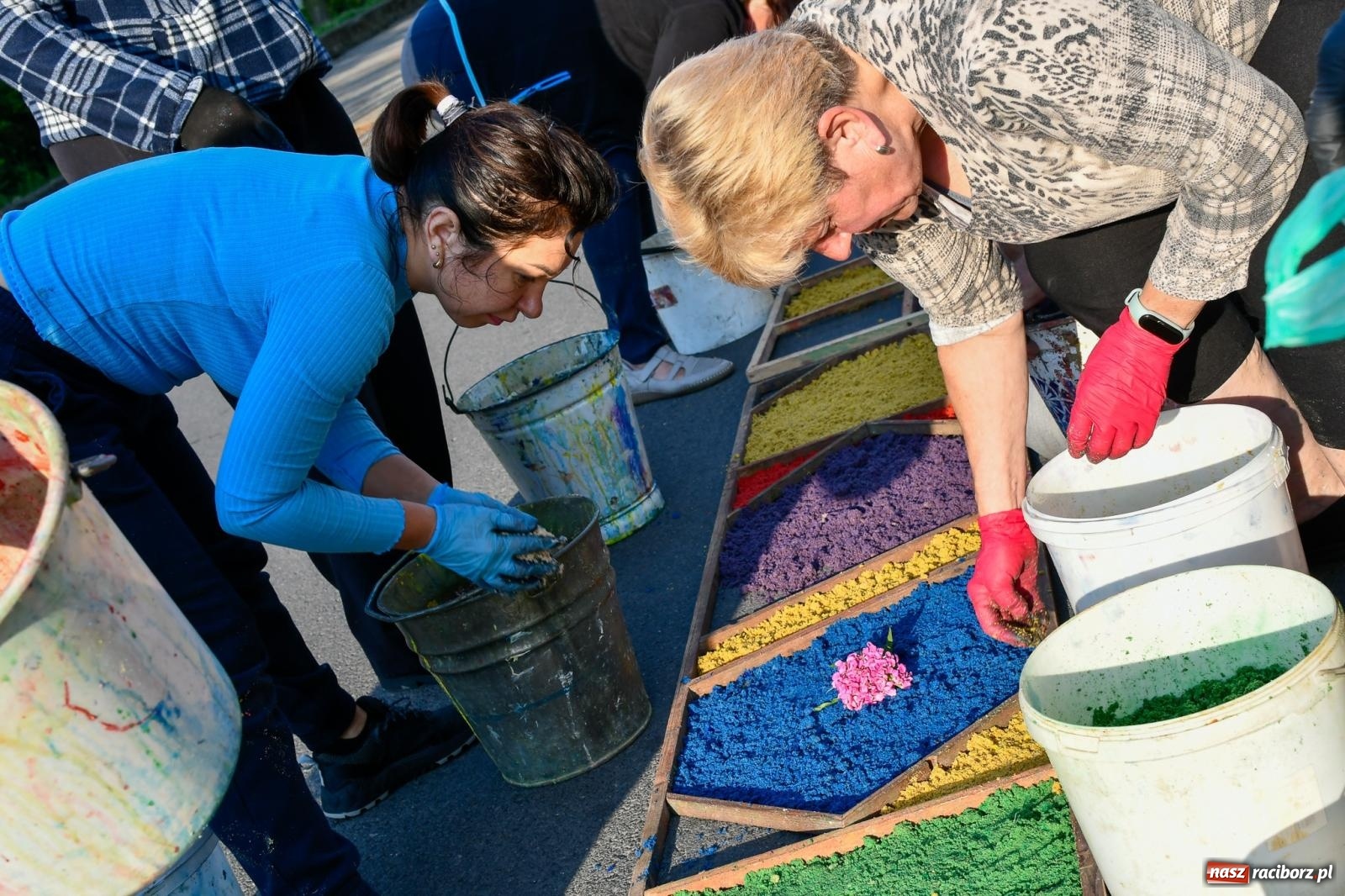 Zdjęcie w galerii na portalu naszraciborz.pl: Śródmieście, Ostróg i Płonia. Wierni od rana stroili ulice [FOTO i WIDEO] wiadomości z regionu