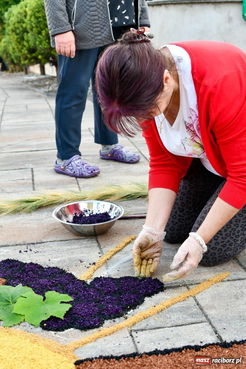 Zdjęcie w galerii na portalu naszraciborz.pl: W Brzeziu na Boże Ciało powstają prawdziwe dzieła sztuki [FOTO i WIDEO] wiadomości z regionu