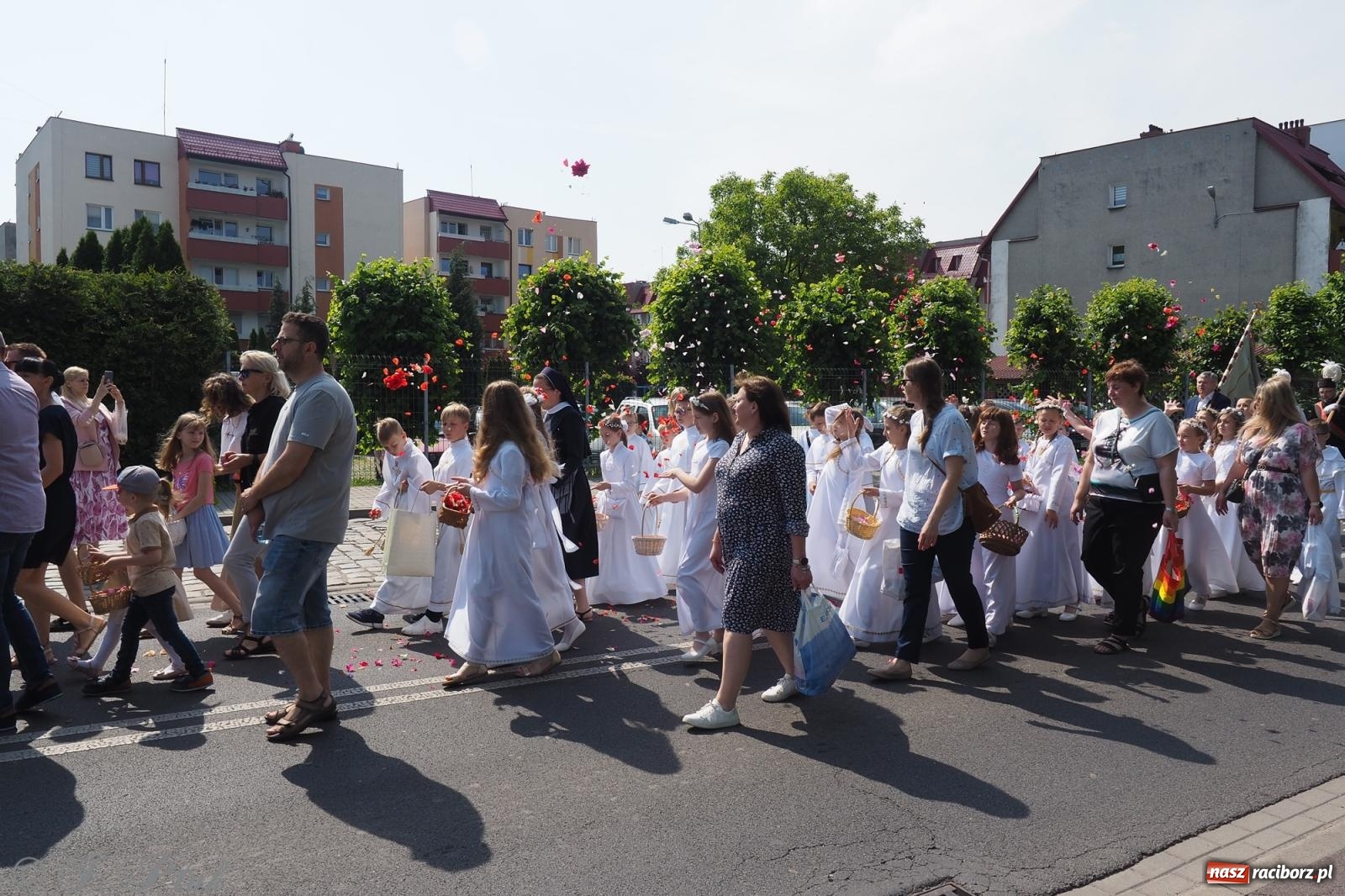 Zdjęcie w galerii na portalu naszraciborz.pl: Z Maryją przez osiedla i łąki. Boże Ciało w parafii Matki Bożej [FOTO i WIDEO] wiadomości z regionu