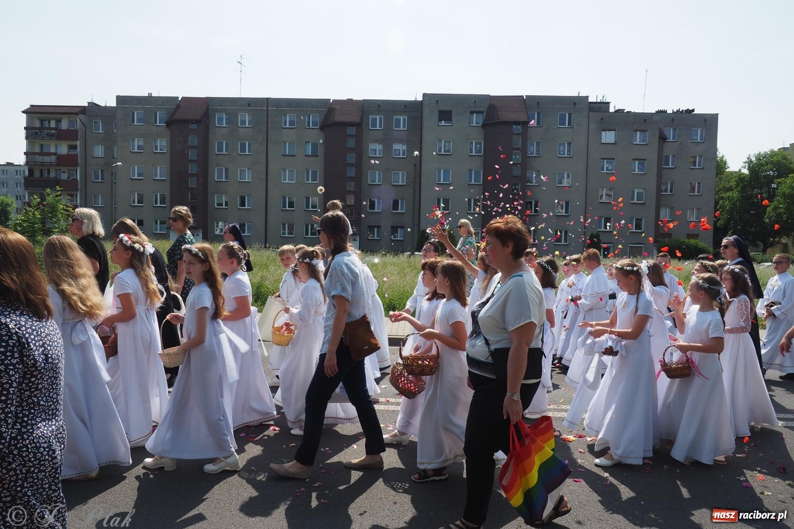 Zdjęcie w galerii na portalu naszraciborz.pl: Z Maryją przez osiedla i łąki. Boże Ciało w parafii Matki Bożej [FOTO i WIDEO] wiadomości z regionu